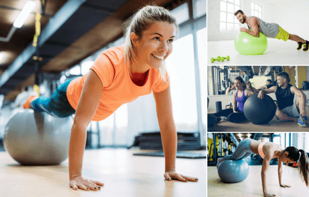 7 exerciții cu mingea de fitness pentru îmbunătățirea echilibrului și tonifierea întregului corp