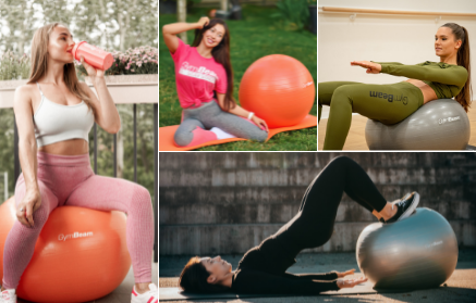 10 exerciții eficiente pentru partea centrală a corpului și fesieri cu mingea fitness