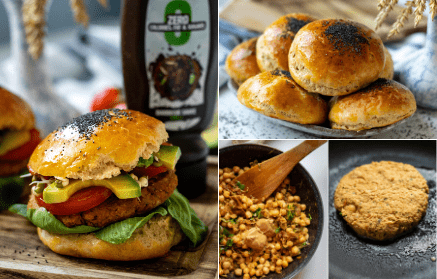 Rețetă fitness: Burger vegetarian cu chiflă integrală și chiftea din năut